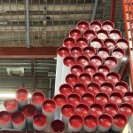 Mailing tube end caps in red