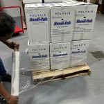 Demonstrating R1157 skid stretch wrap