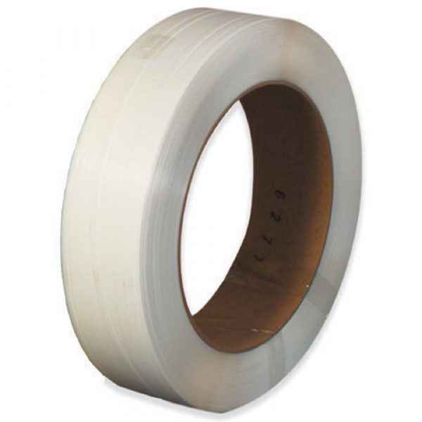 White machine grade poly strapping