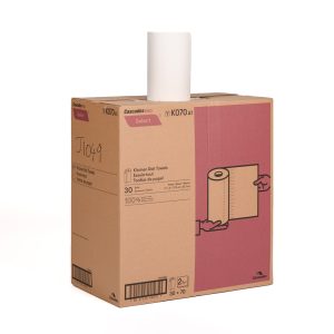 White paper towel rolls