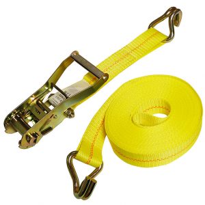 Ratchet strap with wire hook