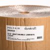 Close-up of label on roll of kraft bubble protective wrapping