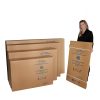 Range of TV moving/storage/shipping boxes, displayed by store staff