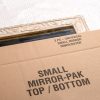 Small mirror inserted in moving box with bubble wrap