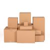 Group of kraft stock boxes