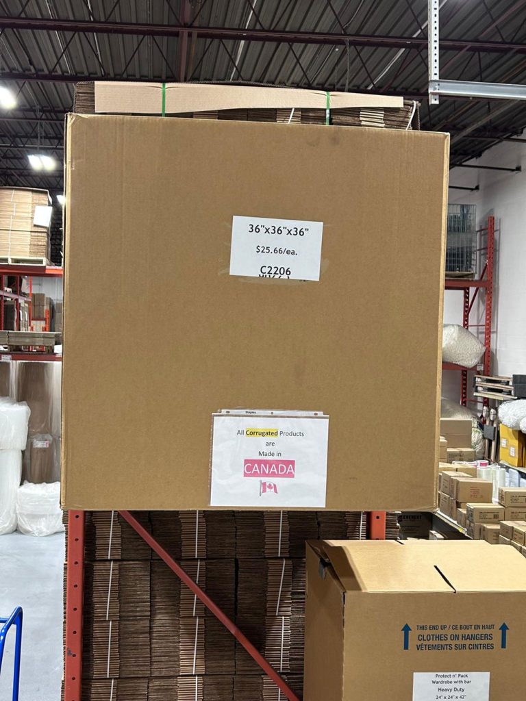 C2206 36" x 36" x 36" kraft box shown in GM Packaging store