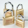 Chateau Brass Overlock with Message - warning message on both sides of lock