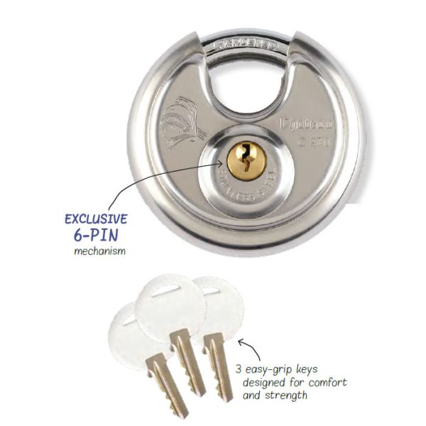 Chateau C970-2-CD-KA (M1418) Twin Pack - one of two locks with three keys