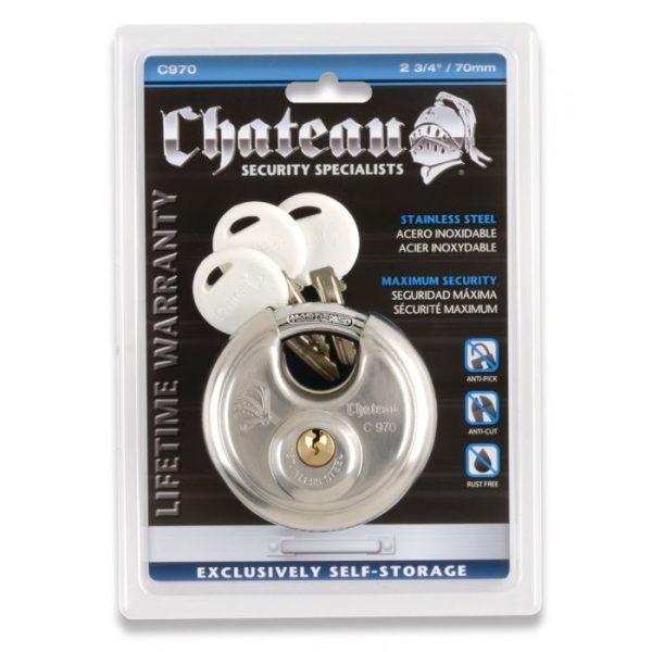 Industry 2-3/4-inch (70 mm) 6 Pin Disc Lock (in package)