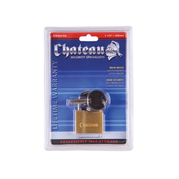 Industry Brass Padlock 1-1/2 inch (40 mm) (in package)